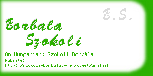 borbala szokoli business card